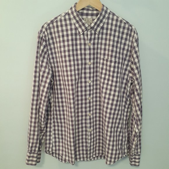 J.Crew men's large plaid long sleeve button down shirt. - Picture 1 of 8